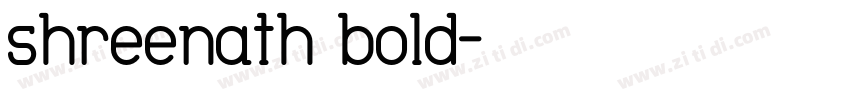 shreenath bold字体转换